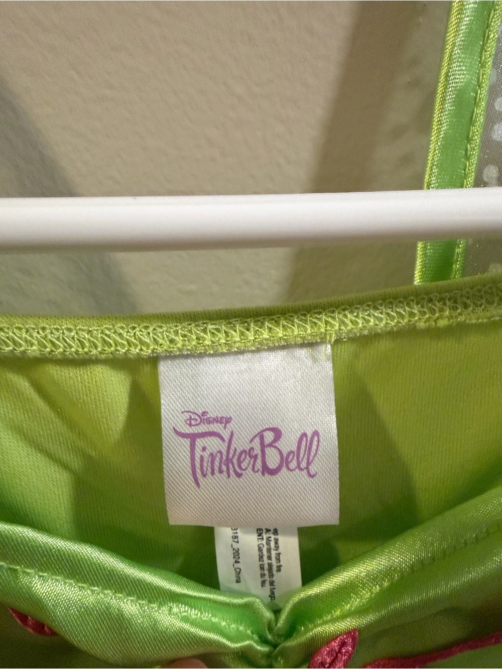 Disney TinkerBell Fairy Costume with Pink Floral Accents - Picture 3 of 5